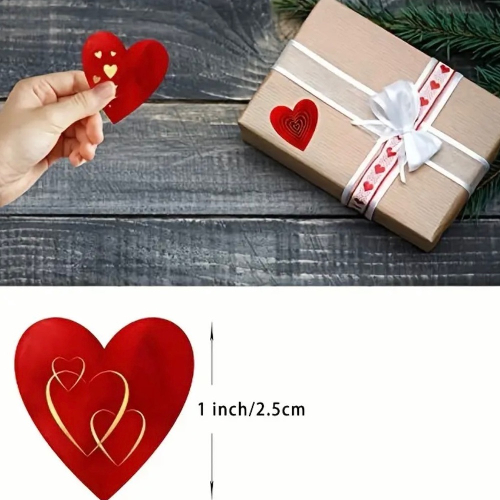500 Heart Stickers NEW - Picture 3 of 3